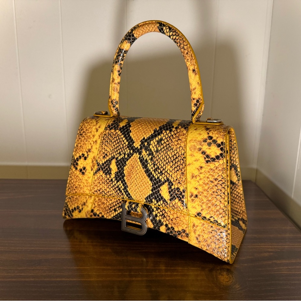 Balenciaga Calfskin Python Effect Small Hourglass… - image 3
